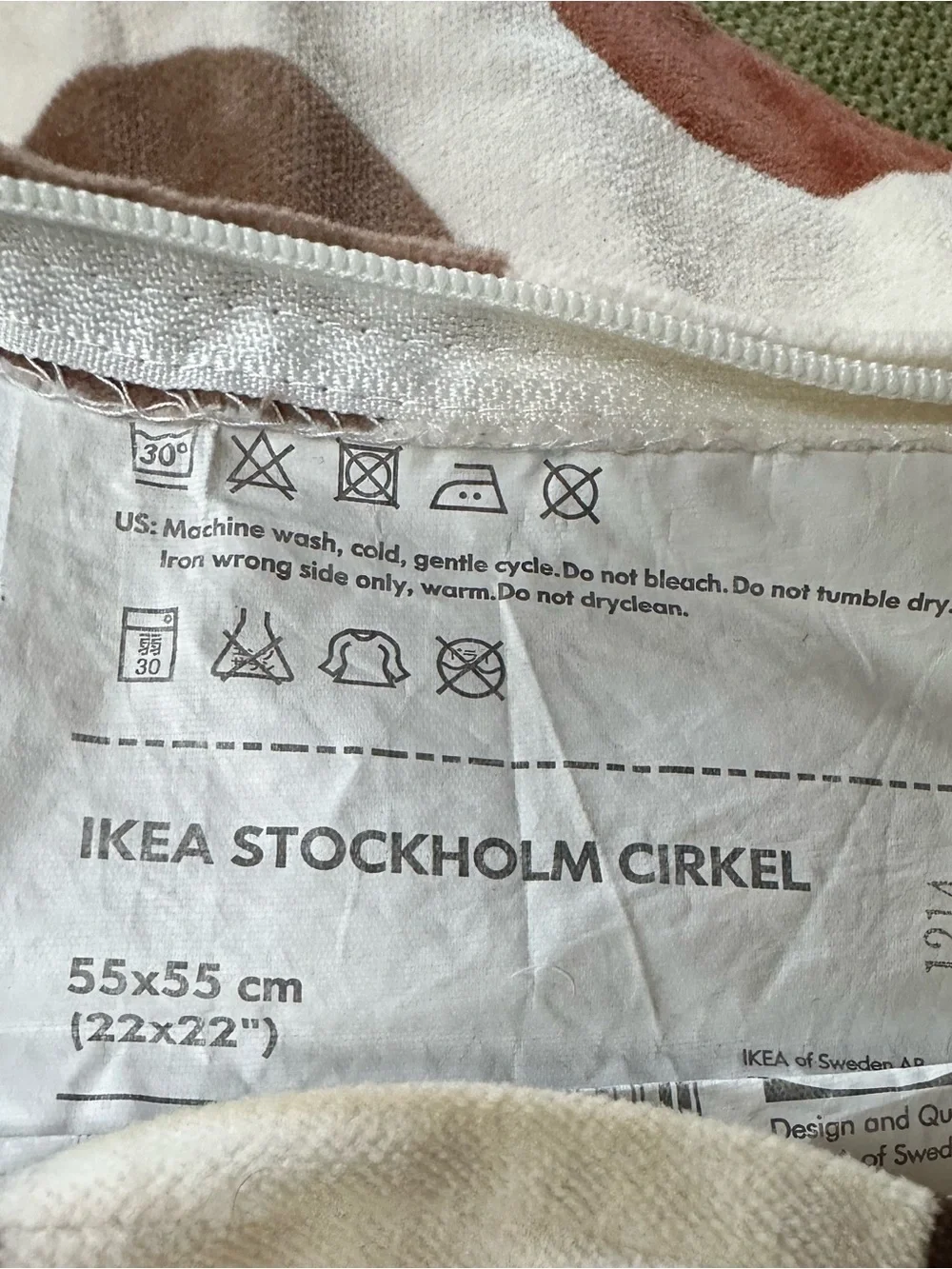 Neutral Velvet Minimalist IKEA Stockholm Cirkel Pillow - Set of 2 Covers